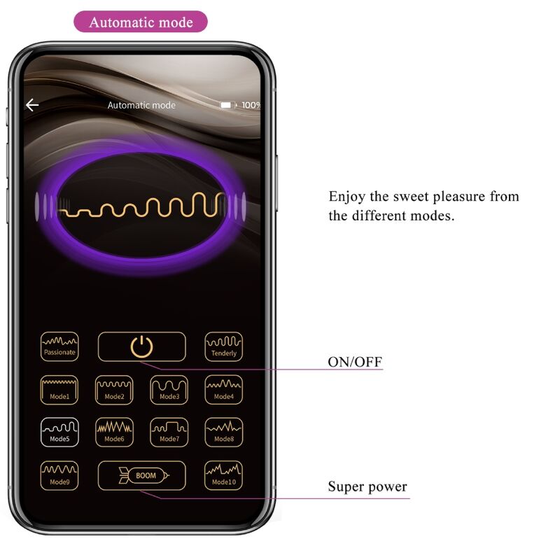 PRETTY LOVE Abner – App-gesteuerter Paarvibrator, lila