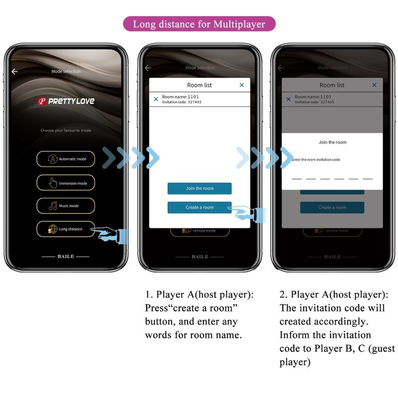 PRETTY LOVE Abner – App-gesteuerter Paarvibrator, lila