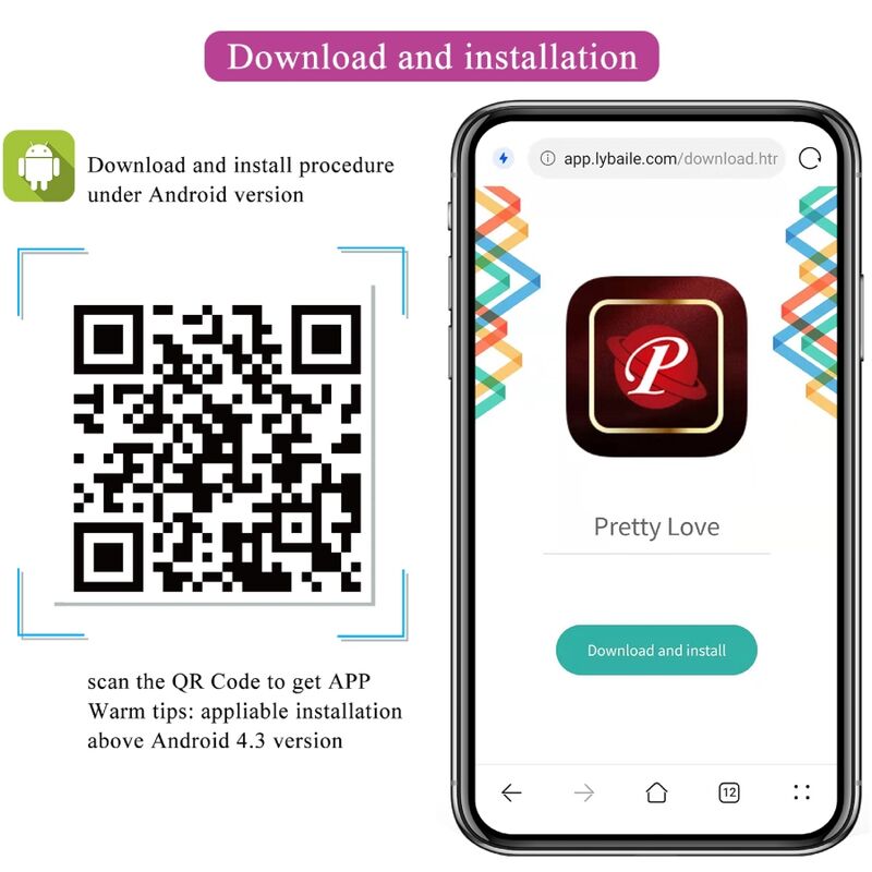 PRETTY LOVE Abner – App-gesteuerter Paarvibrator, lila