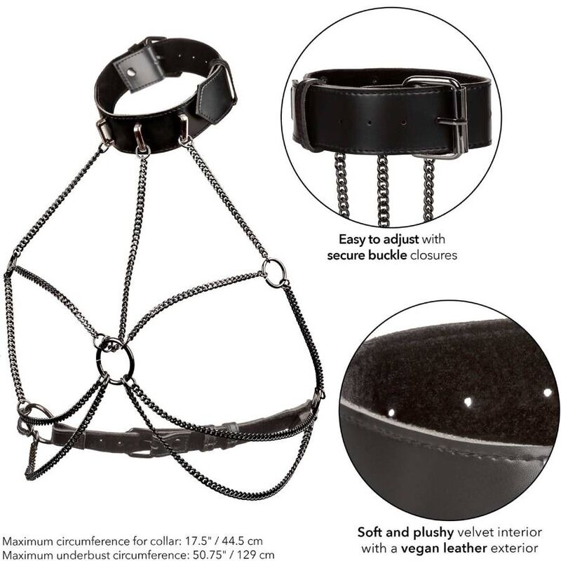 CALEXOTICS Euphoria – Mehrketten-Halsband-Gurt, Übergrösse