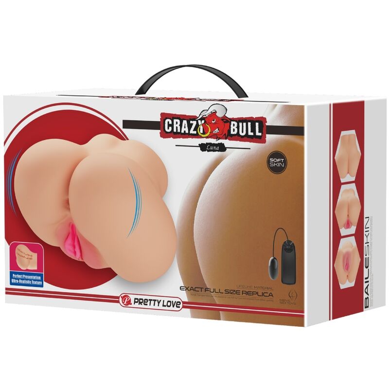 CRAZY BULL – VIBRATEUR VAGIN ET ANUS LUNA RÉALISTE