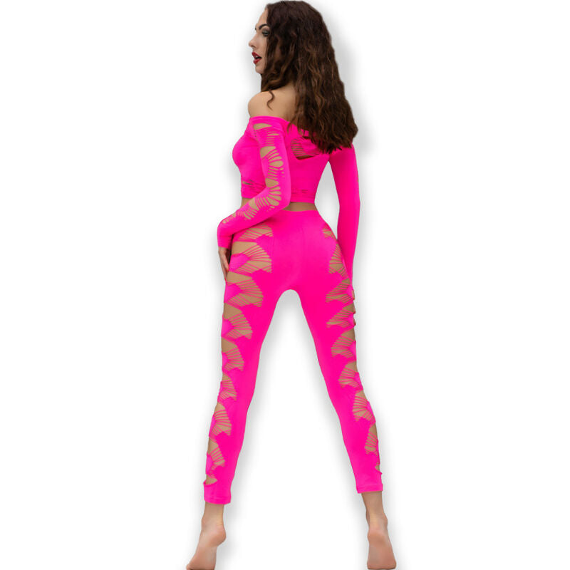 CHILIROSE CR 4632 – Nahtloses Top & Leggings-Set, Pink