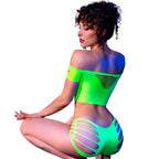 CHILIROSE – CR 4433 TOP & SHORTS GREEN S/M