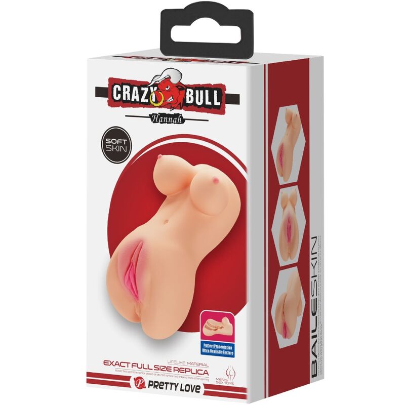 CRAZY BULL – VIBRATORE HANNAH PER VAGINA E ANO REALISTICI
