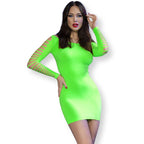 CHILIROSE CR 4617 – Nahtloses Minikleid mit Cut-outs, Grün
