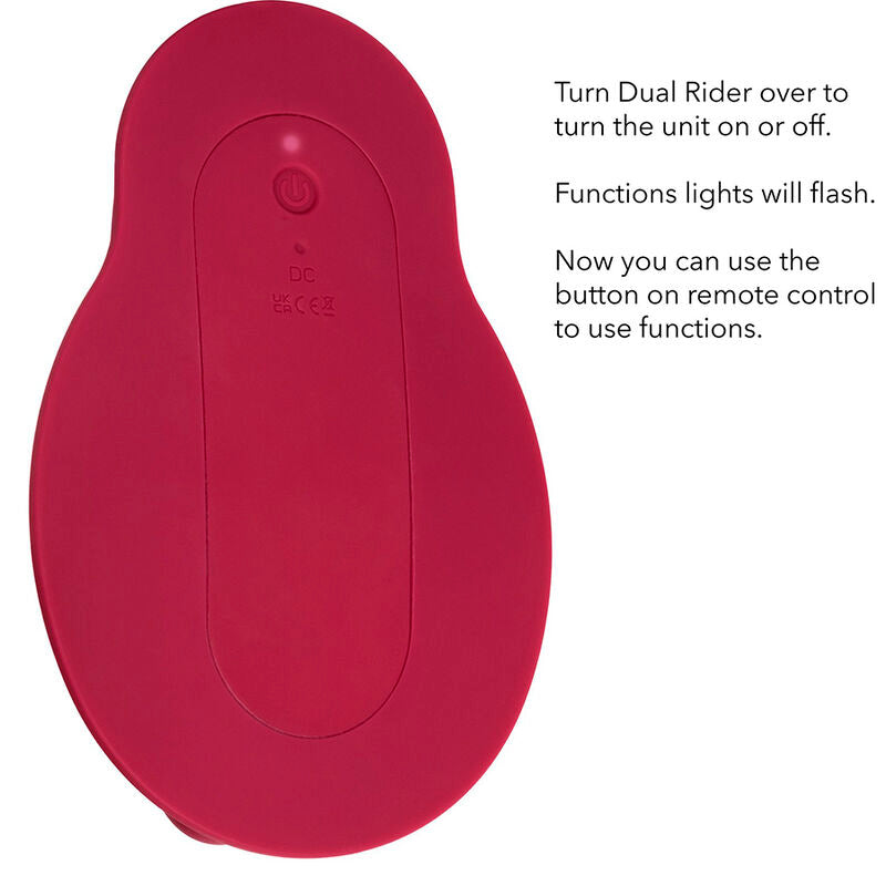 CALEXOTICS – RIDER MASSAGER DOUBLE MOTOR REMOTE CONTROL RED