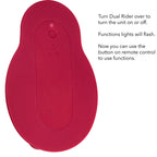 CALEXOTICS – RIDER MASSAGER DOUBLE MOTOR REMOTE CONTROL RED