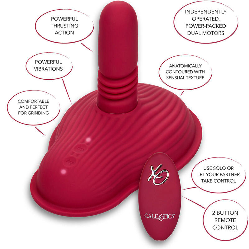 CALEXOTICS – RIDER MASSAGER DOUBLE MOTOR REMOTE CONTROL RED