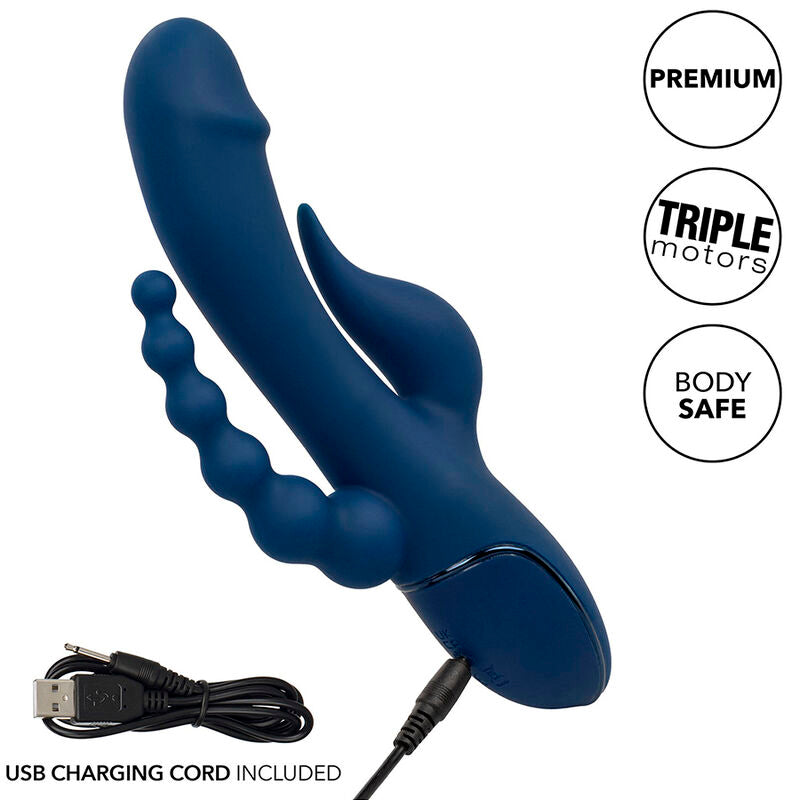 CALEXOTICS – VIBRATEUR TRIPLE ORGASME BLEU