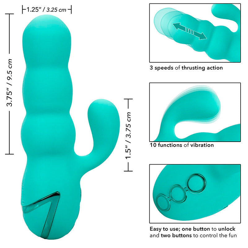CALEXOTICS California Dreaming Del Mar Diva – Rabbit-Vibrator, aquagrün