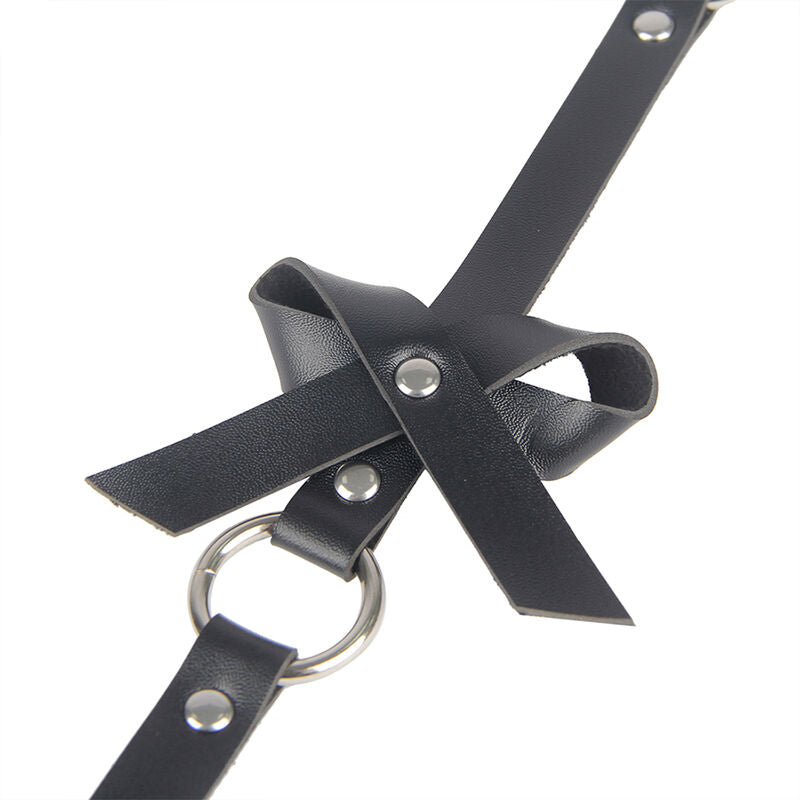 SUBBLIME – Lederketten-Beinharness, Schwarz