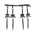 SUBBLIME – Lederketten-Beinharness, Schwarz
