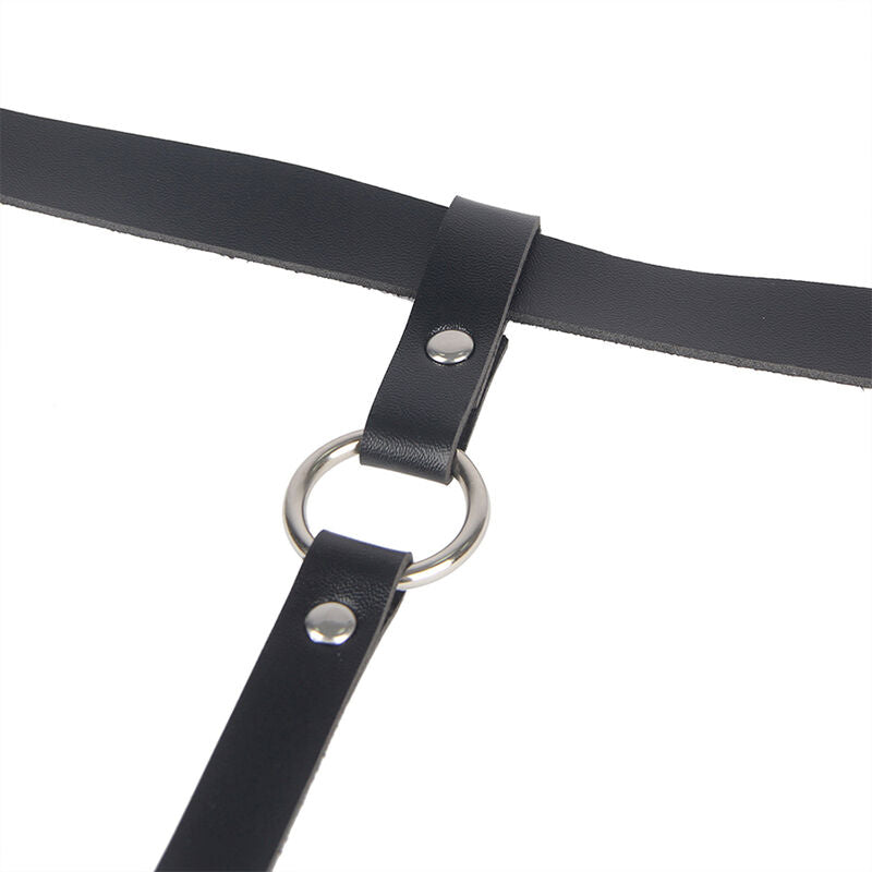 SUBBLIME – Lederketten-Beinharness, Schwarz
