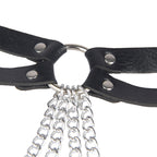 SUBBLIME – CHAINE BAGUE CUIR CEINTURE NOIR TAILLE UNIQUE