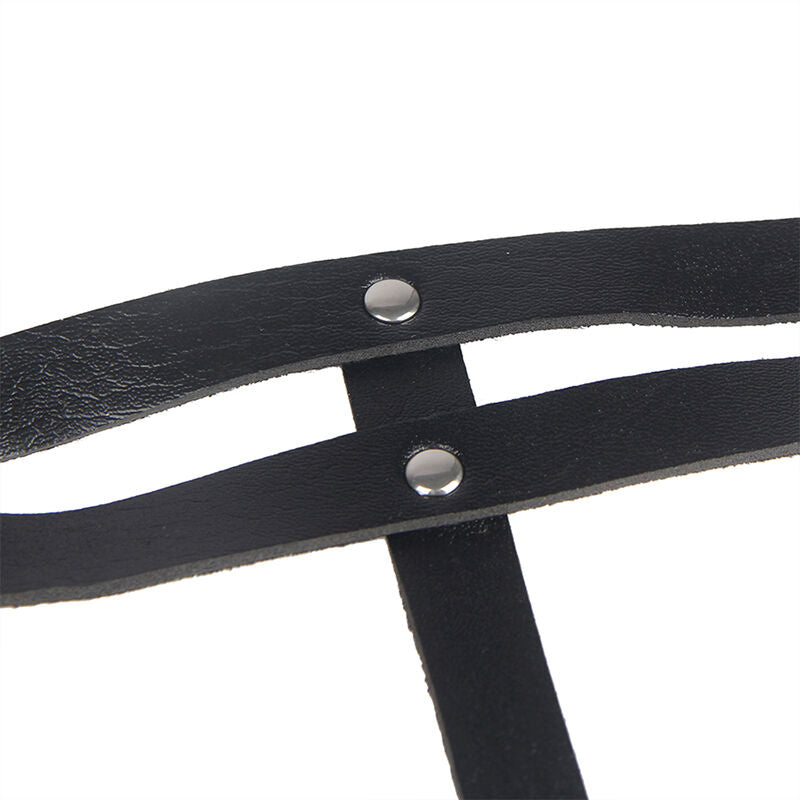 SUBBLIME – CHAINE BAGUE CUIR CEINTURE NOIR TAILLE UNIQUE