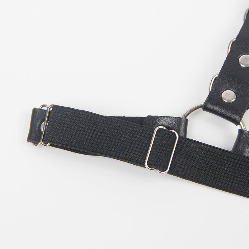 SUBBLIME – HARNAIS CEINTURE ET JARRETIÈRES AVEC ANNEAUX ET CHAÎNE DÉTAIL TAILLE UNIQUE