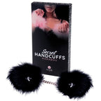 SECRET PLAY – Feder-Handschellen in Schwarz