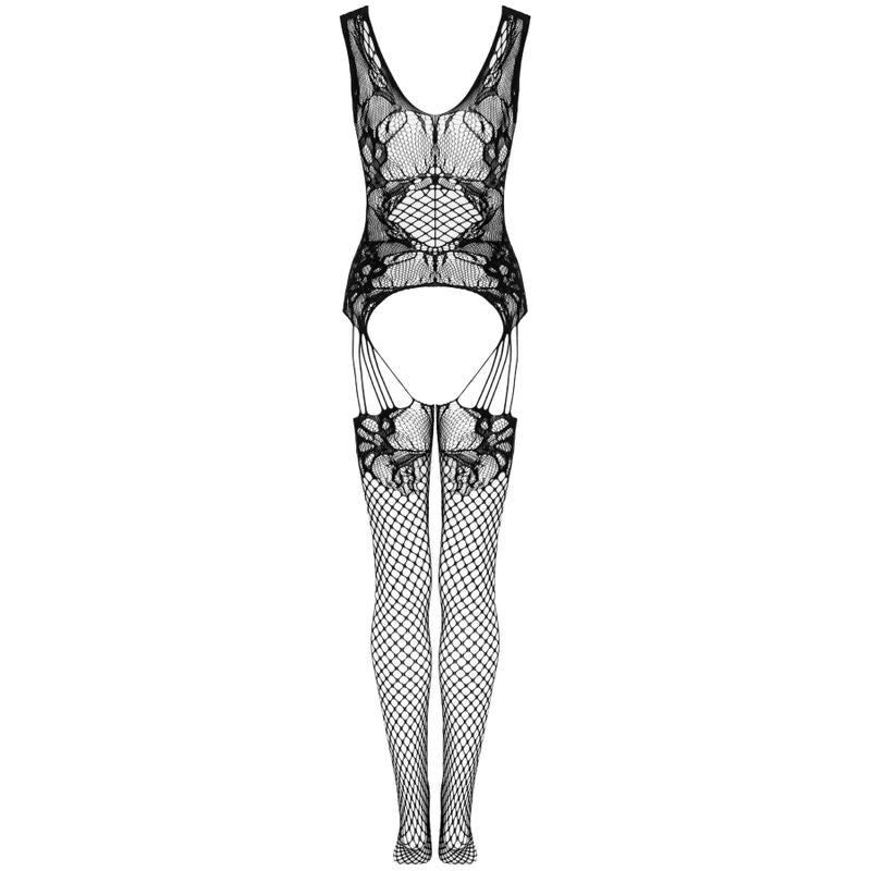 LIVCO CORSETTI Julove – Netz-Bodystocking mit Blumenmuster, schwarz