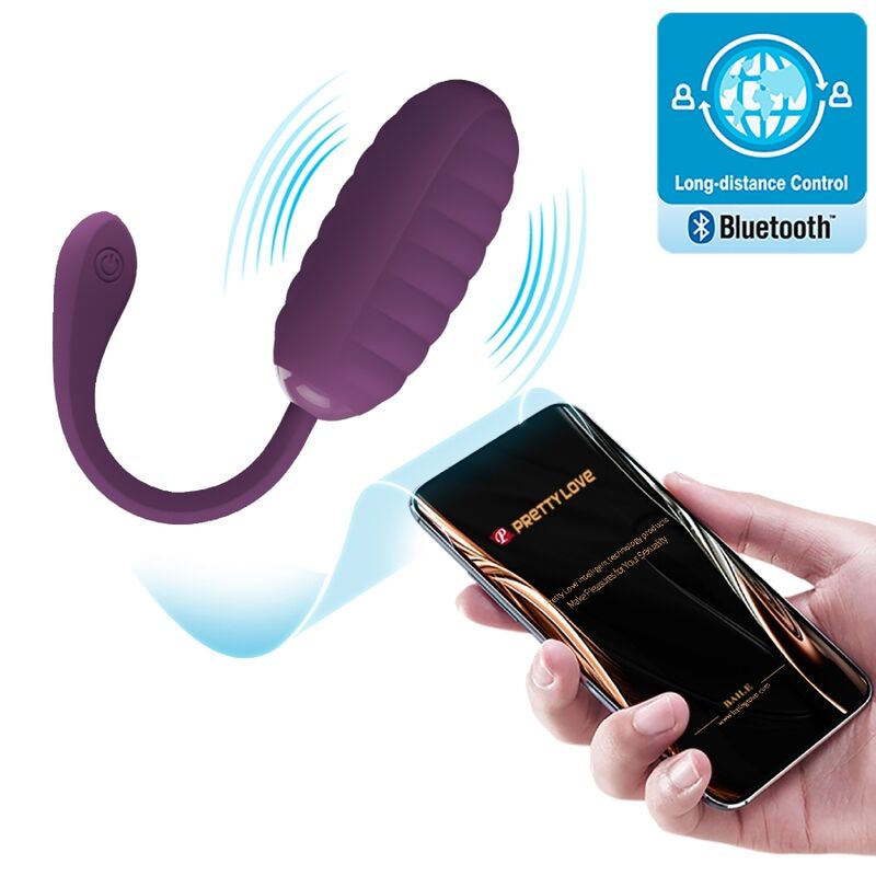 PRETTY LOVE Casper – App-gesteuertes Vibrations-Ei, lila