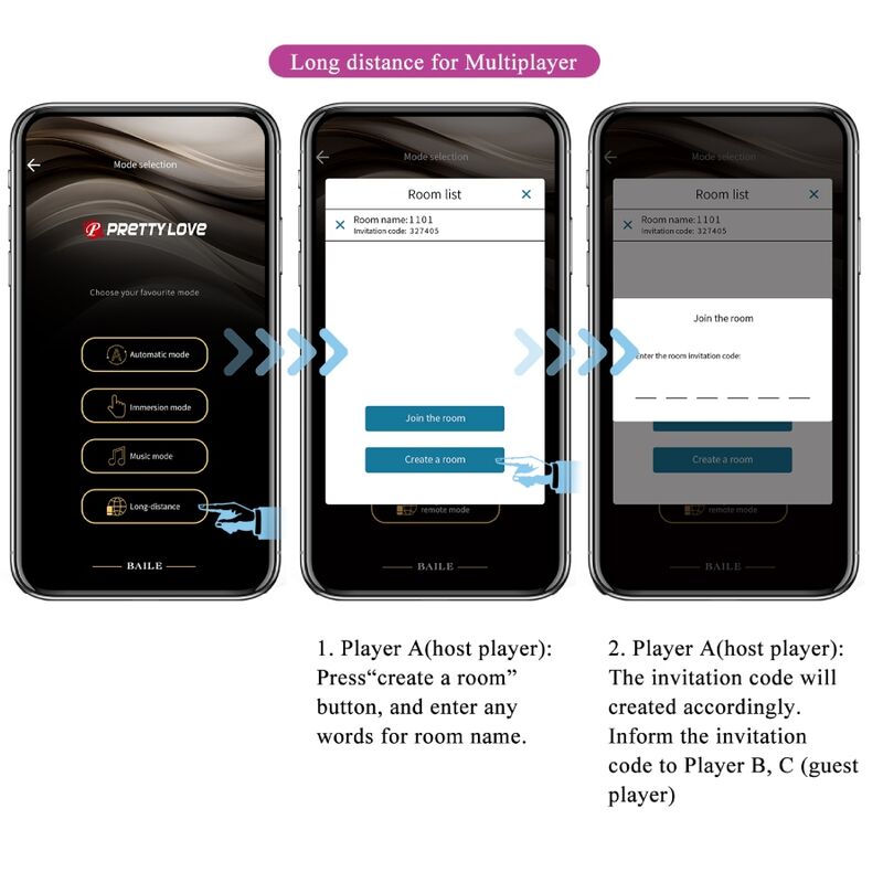 PRETTY LOVE Casper – App-gesteuertes Vibrations-Ei, lila