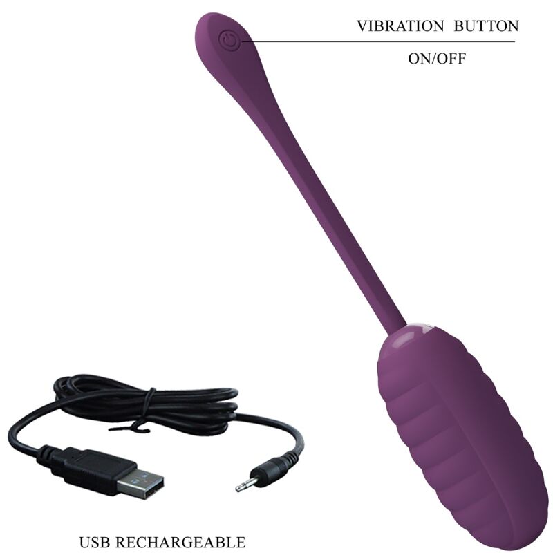 PRETTY LOVE – CASPER PURPLE RECHARGEABLE VIBRATING EGG