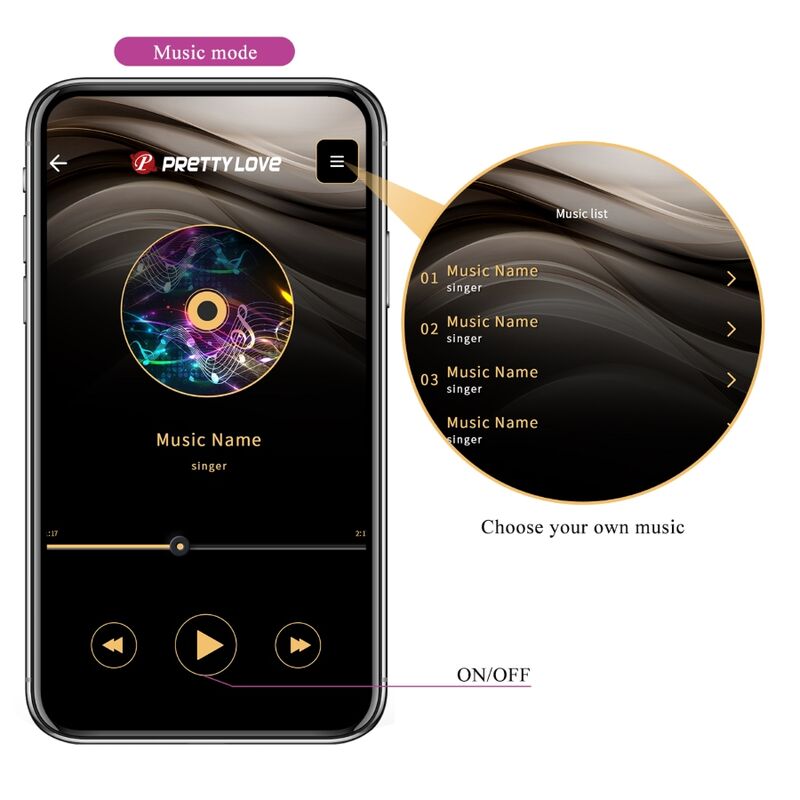 PRETTY LOVE Casper – App-gesteuertes Vibrations-Ei, lila
