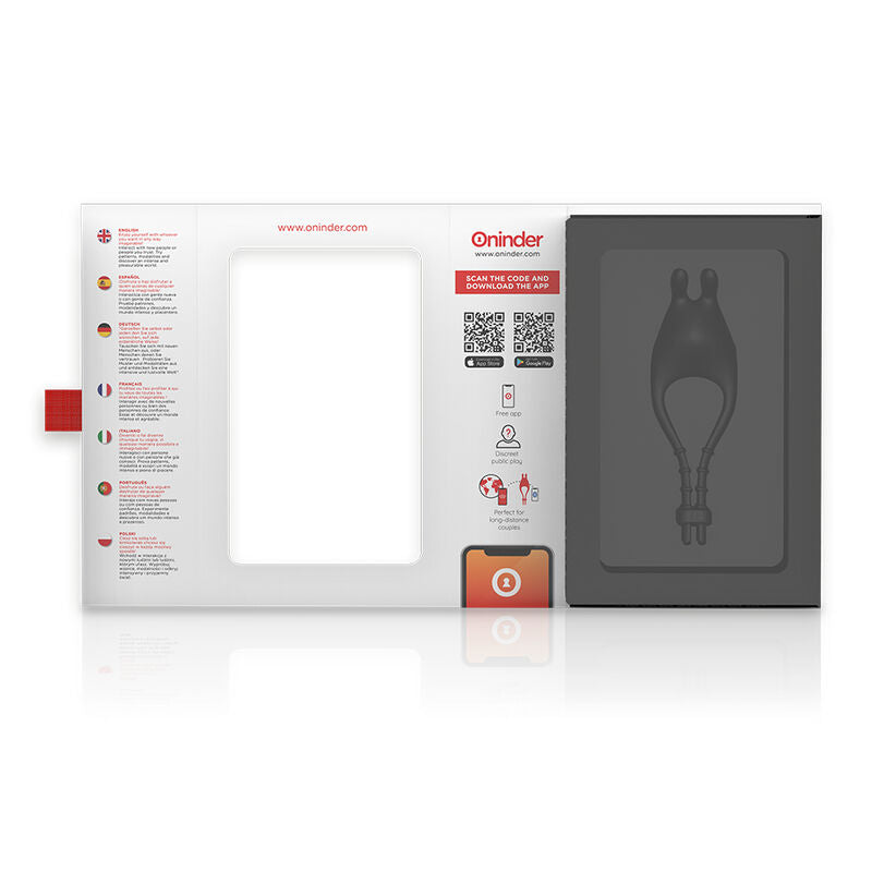 ONINDER – ANELLO VIBRATORE REGOLABILE RICARICABILE PAMPA CON STIMOLATORE CLITORIDE 10 VELOCITÀ – APP GRATUITA