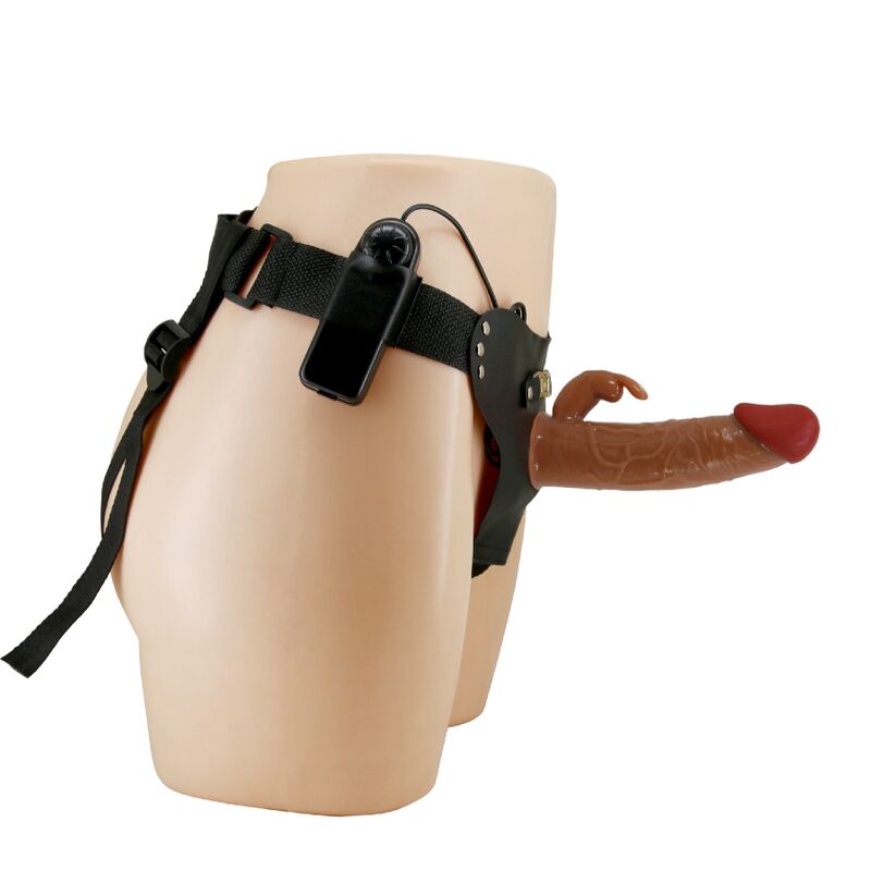 PRETTY LOVE – MARION HARNESS UNIVERSAL BRIEFS WITH VIBRATION DILDO 19 CM BROWN