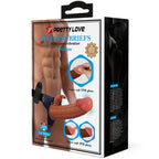 PRETTY LOVE – MARION HARNESS UNIVERSAL BRIEFS WITH VIBRATION DILDO 19 CM BROWN