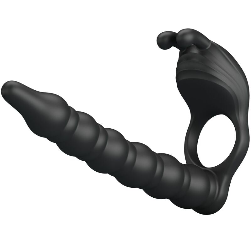 PRETTY LOVE – BLACKNEY PENIS RING WITH BLACK VIBRATOR PLUG