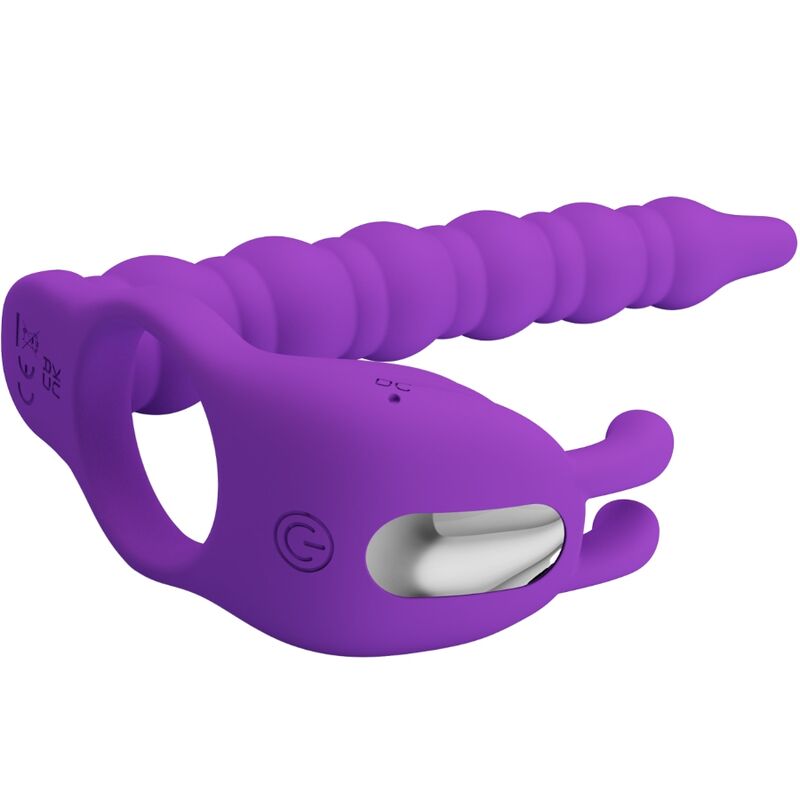 PRETTY LOVE – BLACKNEY ANNEAUX PÉNIS AVEC PLUG VIBRATEUR
