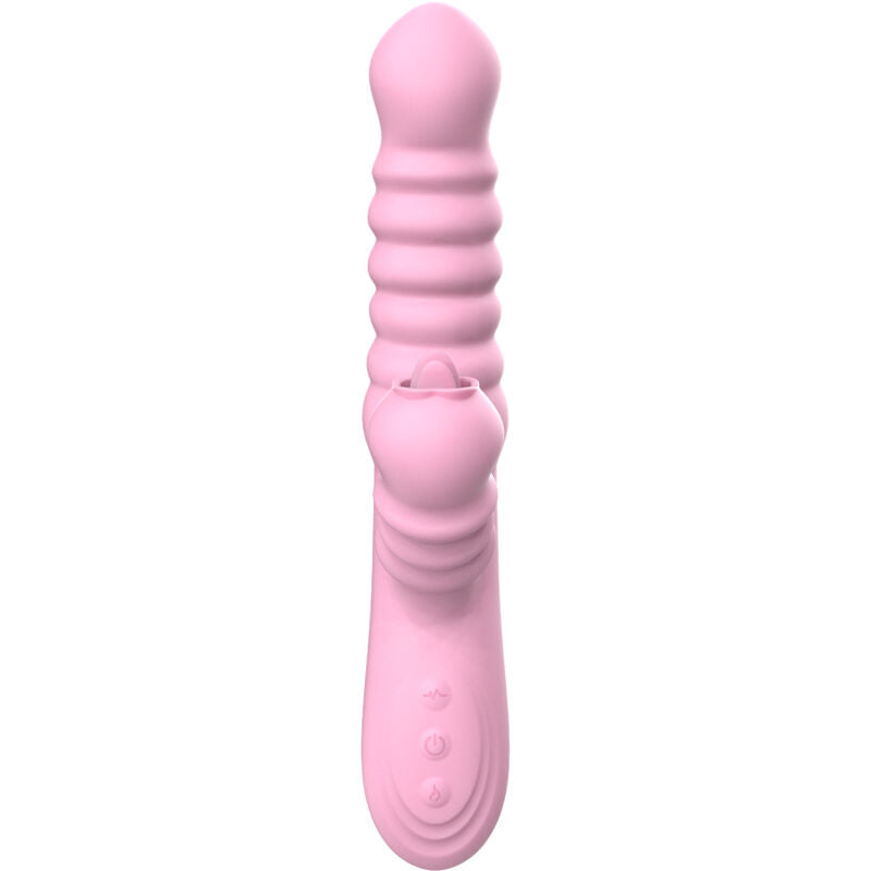 ARMONY – Multifunction vibrator with stimulating tongue and heating, pink