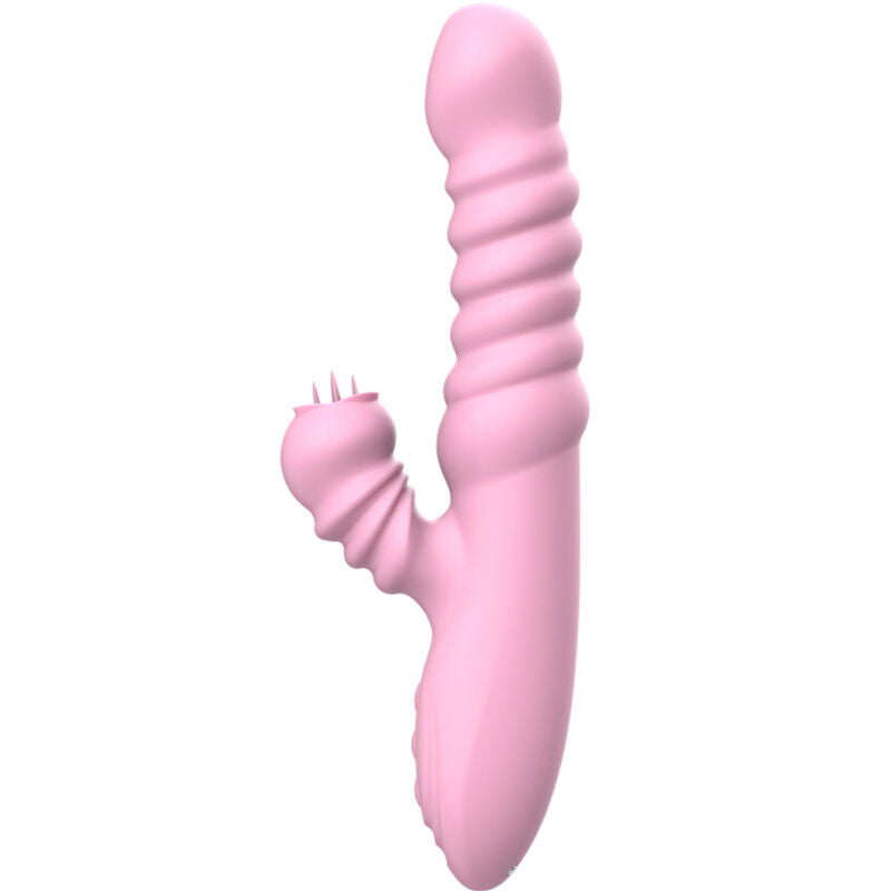ARMONY – Multifunction vibrator with stimulating tongue and heating, pink
