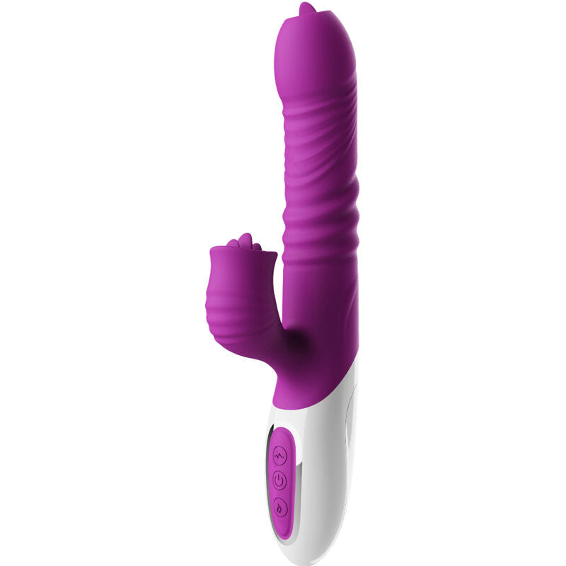 ARMONY – Double-tongue vibrator with thrusting and heating, violet