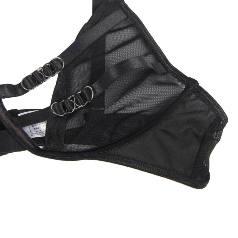 SUBBLIME – TWO PIECE SET OF TRANSPARENCY BRA AND S/M STRIPS