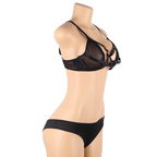 SUBBLIME – TWO PIECE SET OF TRANSPARENCY BRA AND S/M STRIPS