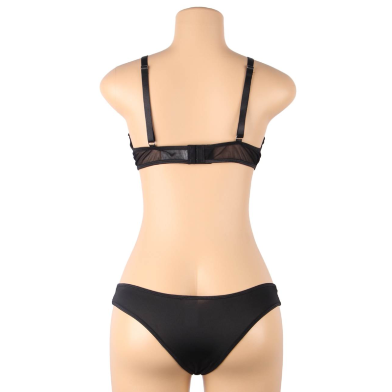 SUBBLIME – TWO PIECE SET OF TRANSPARENCY BRA AND S/M STRIPS
