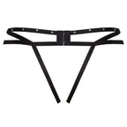 Livco Corsetti Nomade – Schrittoffener Tanga, Schwarz