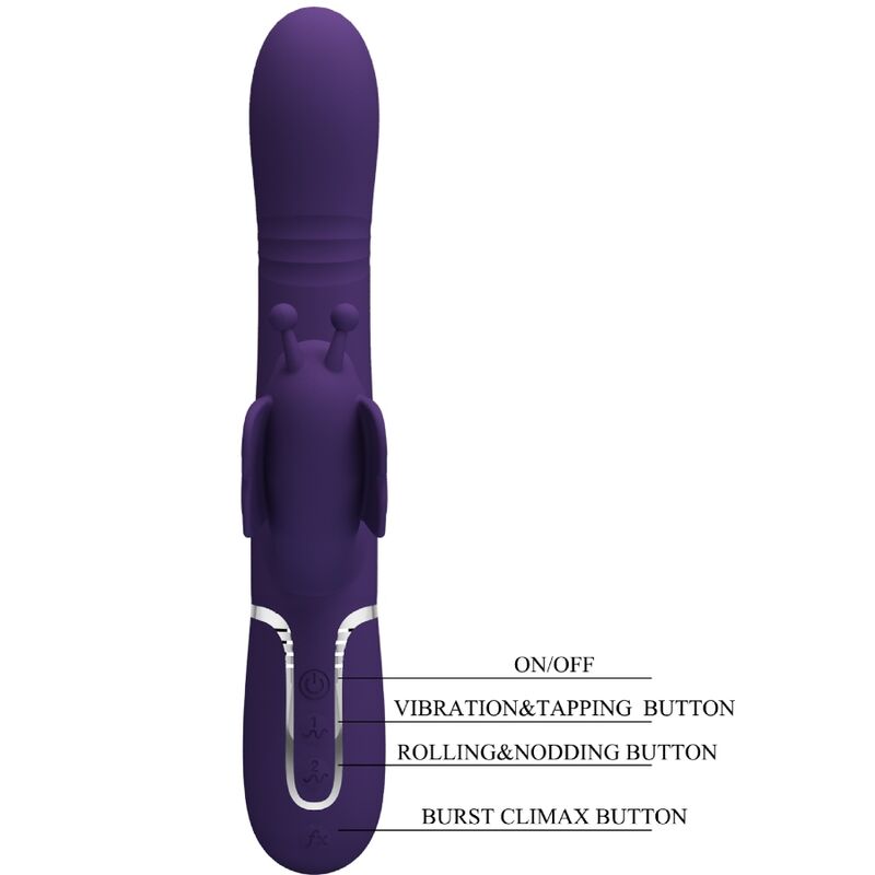 PRETTY LOVE Schmetterling – 4-in-1-Kaninchenvibrator, lila