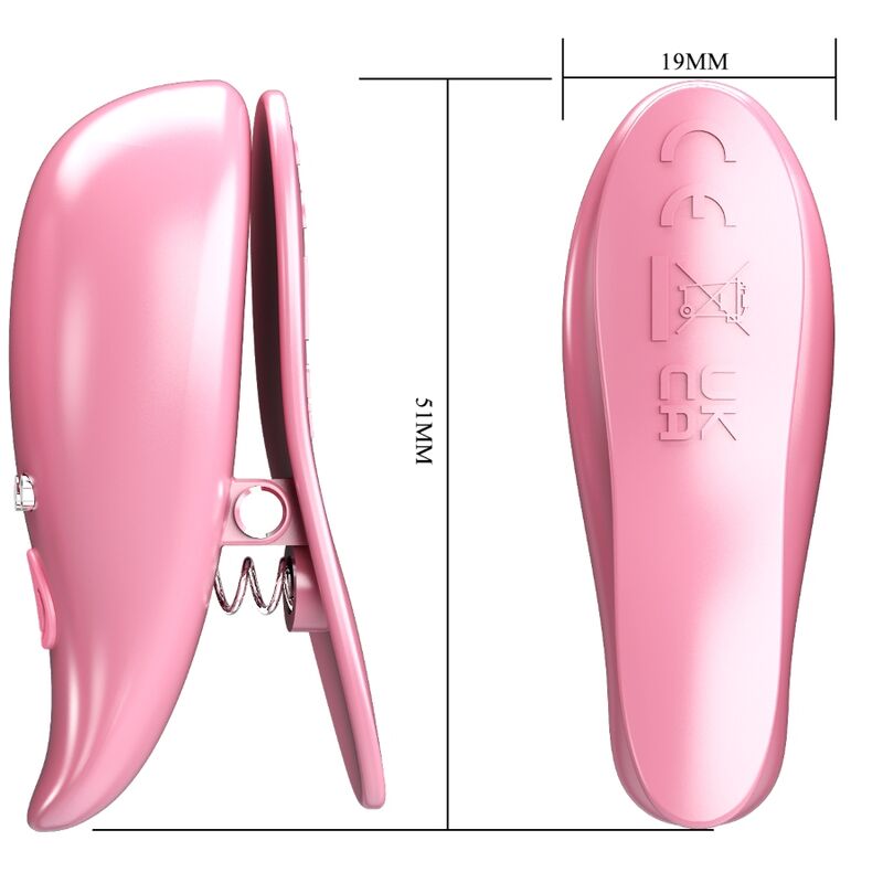 PRETTY LOVE – LEAF VIBRATING NIPPLE CLAMPS PINK