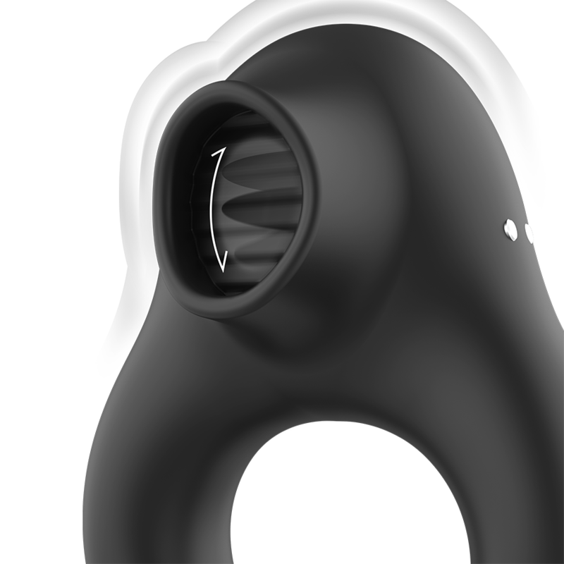 ARMONY – Vibrationsring mit 3 Motoren und Leckstimulator, schwarz-gold