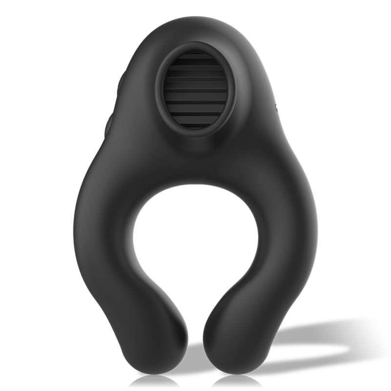 ARMONY – Anneau vibrant avec 3 moteurs et stimulateur à léchage, noir et doré