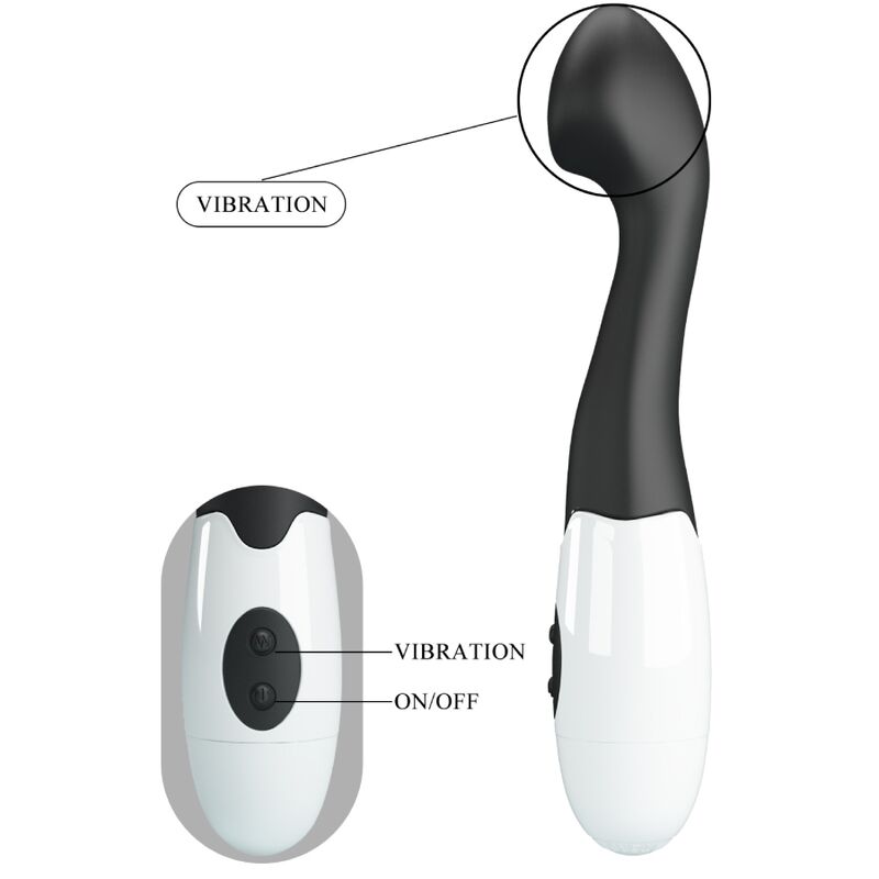 PRETTY LOVE – CHARLES VIBRATEUR POINT G 30 MODES NOIR