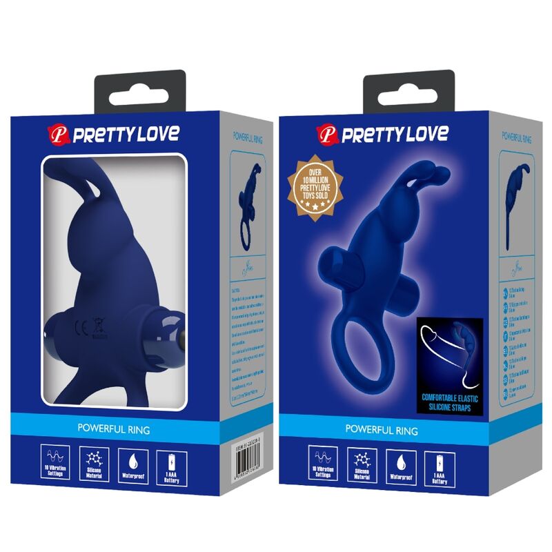 PRETTY LOVE – JIRO ANELLO CONIGLIO CON VIBRAZIONE BLU