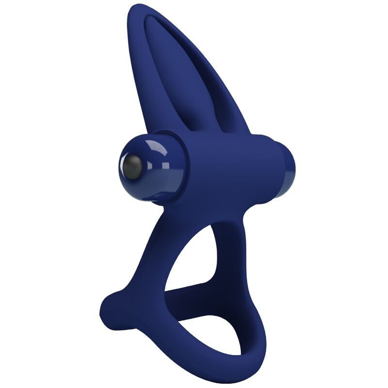 PRETTY LOVE – MAT DOUBLE RING WITH VIBRATION & STIMULATOR BLUE