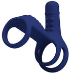 PRETTY LOVE – Elish Vibrationsring mit Penishülle, Blau