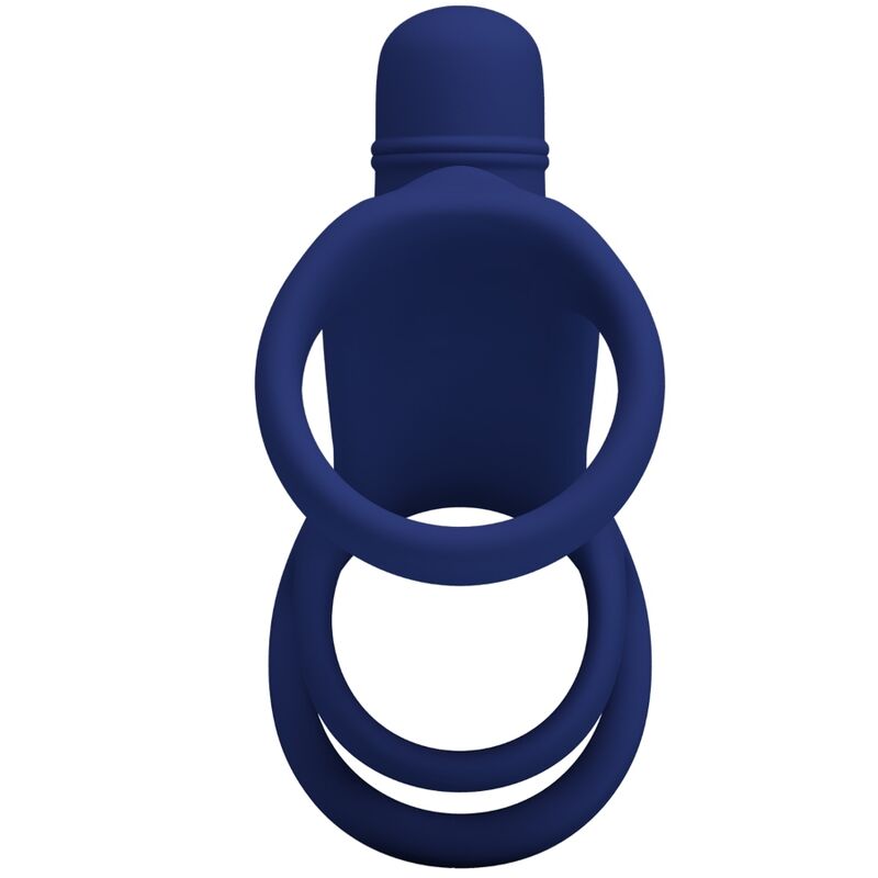 PRETTY LOVE – Elish Vibrationsring mit Penishülle, Blau