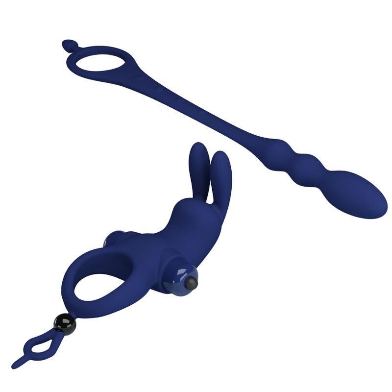 PRETTY LOVE – AYAD ANELLO VIBRATORE RABBIT CON SPINA BLU