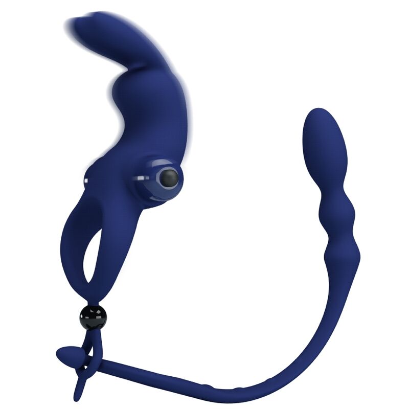 PRETTY LOVE – AYAD ANELLO VIBRATORE RABBIT CON SPINA BLU