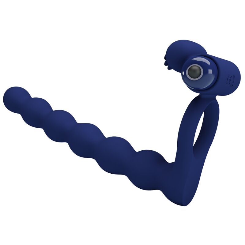PRETTY LOVE – AJMAL VIBRATING RING WITH PLUG BLUE
